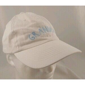 White Mud Pie Embroidered "Grandpa" Adjustable Strapback Hat/Cap-NEW w/Tags!